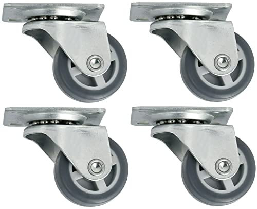cyclingcolors 4x Rotelle per mobili piccole 30mm pivotanti gomma ruote 30kg per ruota