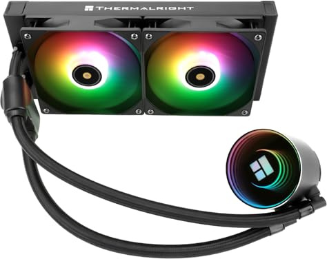 Thermalright Frozen Notte 240 Black ARGB Water Cooling CPU Cooler, 240 Black CPU Cooler Specifications, Double PWM Fans, S-FDB V2 Bearings, Suitable for AMD/AM4 AM5,Intel LGA 1700/1150/1151/1200/2011