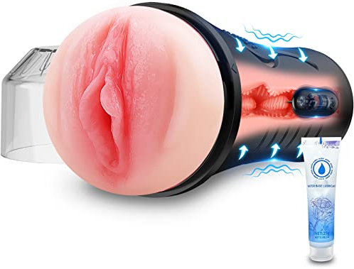 Banysin Masturbatore maschile con 10 Vibrazione Sex Toys per per Uomini, Automatico Realistico con Aspirazione, Uomo, Masturazione Black