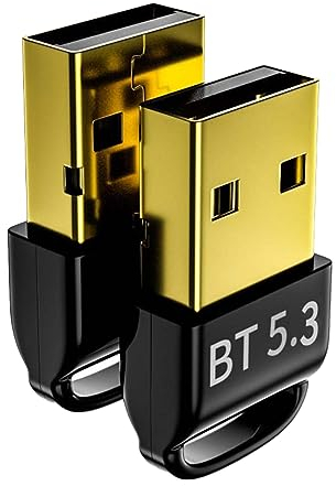 Zunate Adaptateur USB Bluetooth 5.3 pour PC de Bureau, émetteur Récepteur de clé USB Bluetooth pour Son Bluetooth, Téléphone Portable, Clavier, Souris, Tablette, Imprimante