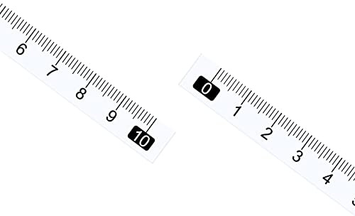Kozelo 10 st självhäftande måttband metrisk – [10 cm x vänster till höger läsning] vattentät klibbig linjal tejp för arbetsbänk sågbord, transparent