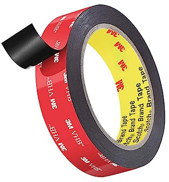SJBAUTYO VHB Doppelseitiges Klebeband Extra Stark, VHB-Montageband Wasserdichtes Klebeband Hitzebeständig Schwarz Schaumstoffband, 3m Länge, 15mm Breite Für Kfz & Haus Dekorationen
