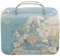 Lurrose Mini Vintage Suitcase Container Jewelry Travel Case Luggage Shaped Tinplate Box Coin Container for Women Girl Wedding Baby Shower Birthday Party, 7.5x5.5cm