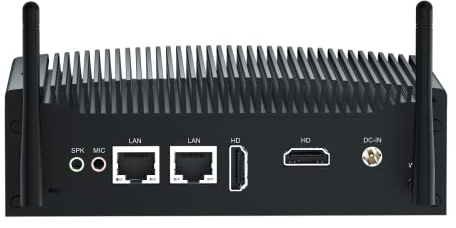 VENOEN Mini PC Industrie i7 WIN11, lüfterloser PC Core i7 10510u, 16GB RAM 512GB SSD, 2X HD 4k Ausgang, 2X RS232 COM, WiFi, 2X Gigabit Ethernet, Kleiner PC Industrial IPC für IOT/CNC/Billboard
