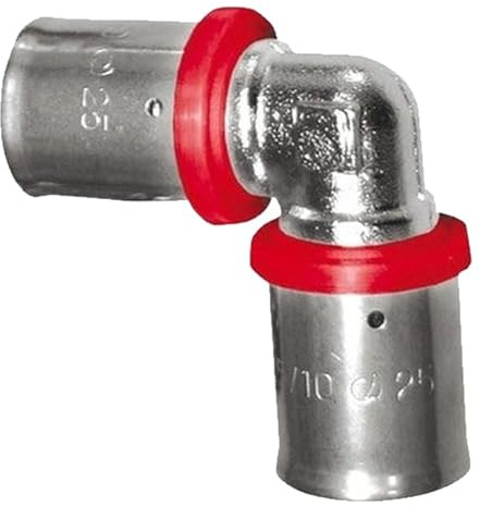 Suinga Codo 90º para Tubo multicapa 32 mm, uso con máquina prensadora, gris.