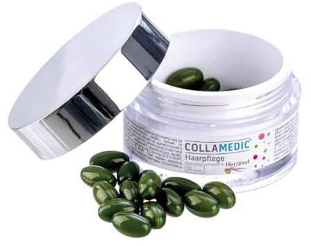 COLLAMEDIC Hair Care, Hair Vitamins, Anti Hair Loss Capsules, Strengthens the Hair Roots against Hair Loss, Hair Vitamins for Women, Hair Vitamins for Hair Loss Men, Zinc, Biotin, 30 Capsules