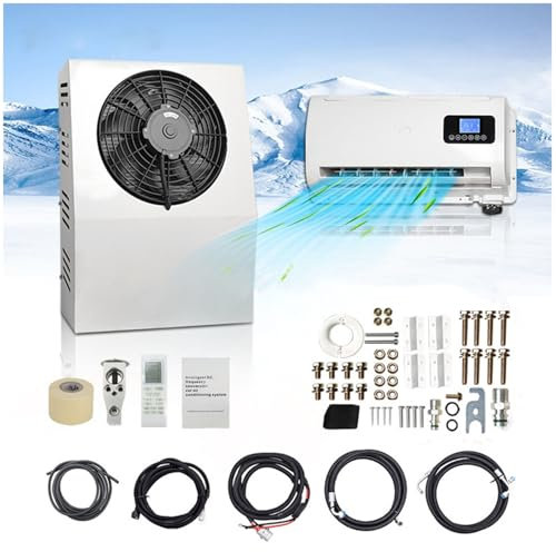 Climatiseurs Pour Camping-car 12V, Climatiseur DC Électrique Climatiseur De Toit Caravane Mural Climatiseur De Refroidissement Sur Le Toit Pour Pelles Remorque Camion
