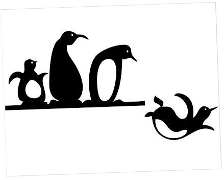 UKCOCO Lovely Penguin Decal PVC Sticker Decorative Sticker for Animal Wall