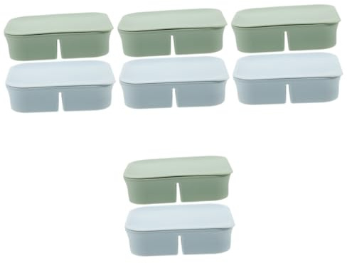 PartyKindom 5 Ensembles Boîte De Rangement En Silicone Condiment Chauffe-plats Portable Contenants De Stockage De Collations Conteneurs De Stockage Cool Corbeille Gel De Silice 2 Pièces * 5