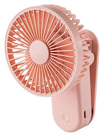 POPETPOP 1 Juego Ventilador USB Recargable Portátil Silencioso y Compacto con Clip para Uso Exterior Velocidades para Oficina Camping y Rosa