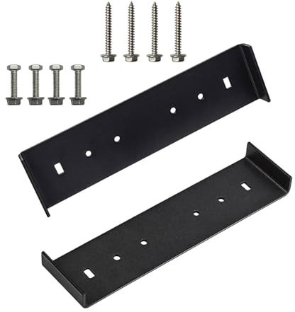 Fenteer 2 Pieces Mailbox Mounting Brackets Mailbox Fixing Stand Heavy Duty Letterboxes Installation Accessories with Mounting Screw