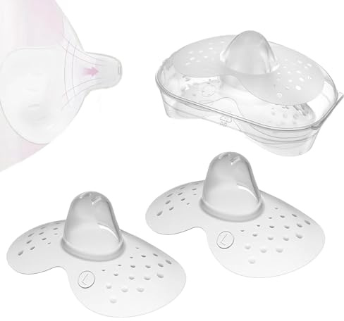 2 Pcs Stillhütchen Mam Und Etui,Stillhütchen L,Stillhütchen,Stillhütchen,Mam Stillhütchen Größe,Für Maximalen Hautkontakt Zwischen Mutter Und Kind