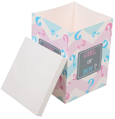 BAZEITFLOW Scatola per Palloncini Boy o Girl in Carta Facile da Montare per Shower Party e Decorazioni Festive Design Sorpresa per Gender Reveal