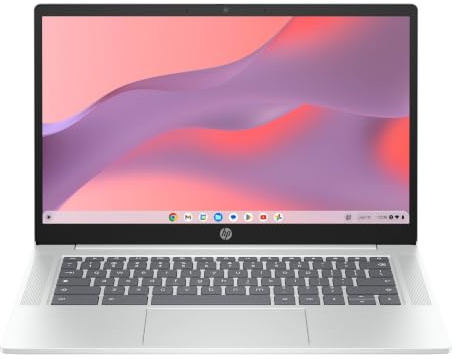 HP Chromebook 14a-nf0000slx, Notebook, Intel Processor N100, 4GB RAM, 128 GB, Grafica integrata, Display 14 FHD IPS Antiriflesso 300 nits, Laptop, ChromeOS, Portatile, Argento
