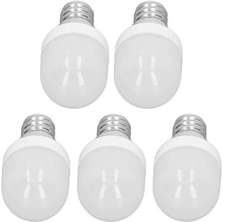 SPYMINNPOO Ampoules LED Douces à économie D'énergie, 1.5W, 75lm, Base E12, Ampoules de Remplacement pour Lampe de Ventilateur de Plafond, 5 Pièces, pour Salon, Matériel PC (Lumière chaude)