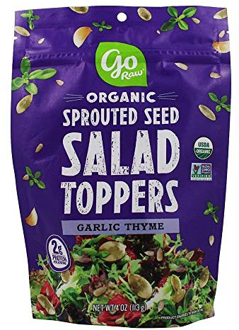 Go Raw - Organic Sprouted Seed Salad Toppers Garlic Thyme - 4 oz.