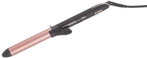 BaByliss C451E - Fer a boucler 25 mm Curling Tong - 6 temperatures jusqua 210?C - Revetement quartz-ceramique - Arret auto
