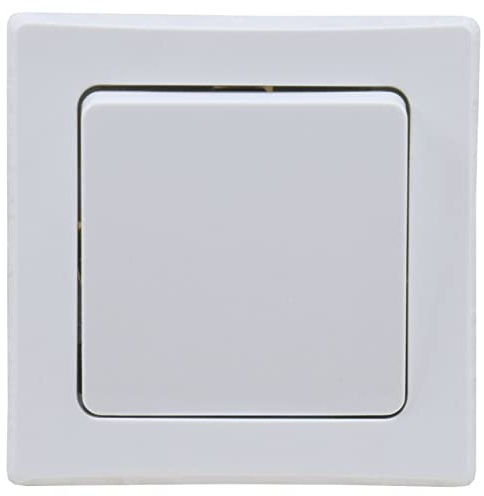 DELPHI Taster Unterputz 0-250V~/ max. 10A mit 1-fach Rahmen Abnehmbar I Einbau 3 Stück Weiß