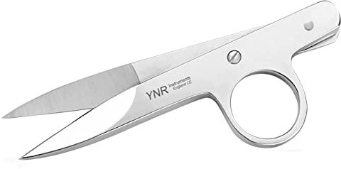 YNR Thread Sewing Scissors - Tailor Snipper, Mini Thread Snips, Small Sharp Scissors for Sewing, Yarn Cutter, Stitch, Sewing Machine & Dressmaking Snips, Fabric Cutter