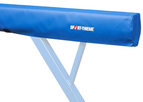 Sport-Thieme Schwebebalken-Schutzüberzug Protect | Für 5 m DIN Schwebebalken, rutschfest mit Klettverschluss | Planenstoff | Blau | 505x10x16 cm, ca. 1,8 kg, für Training, Verein