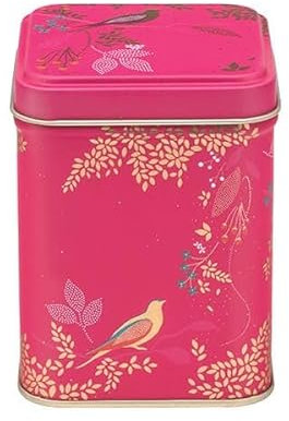 Sara Miller - Scatola quadrata con uccellini, 100 g, colore: Rosa