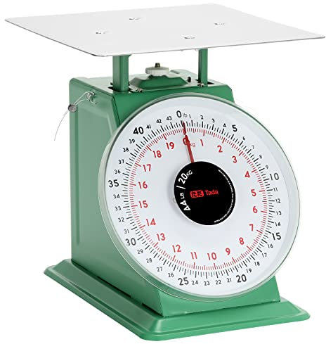 Tada 44lb / 20kg Heavy Duty Portion-Control Mechanical Kitchen and Food Scale Industrial Dial Scale with Stainless Steel Platform
