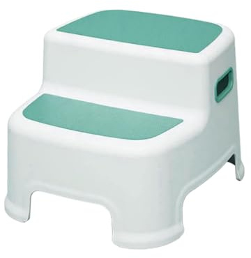predolo -Tritthocker, Doppelhocker, breite Stufe, Tritthocker für Toilettentöpfchen, Seegrün