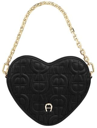 Aigner Schultertasche/Pouch Heart, Schwarz