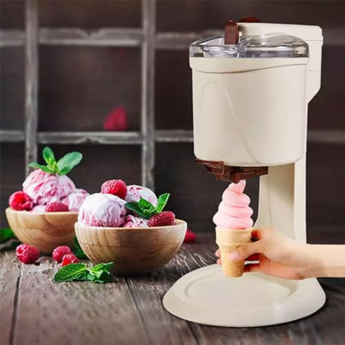 WDDEYYDS Ice Cream Maker Distributeur de sorbetière 1000ML Service de crème glacée Molle Van Machine de sorbetière Domestique pour Dessert cône de Yaourt Maison