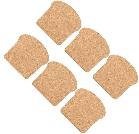 Cabilock 12 Piezas Posavasos con Aislamiento Térmico Posavasos De Corcho De Madera Posavasos De Corcho para Bebidas Sostenedor De Taza De Té Portavasos Vajilla Tostada Almohadilla De Corcho