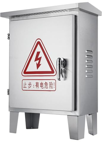 Edelstahl-Schaltkastengehäuse für den Außenbereich, Wetterfester elektrischer Verteilerkasten, Standschaltschrank Projektgehäuse, Verteilerschrank mit Montageplatte