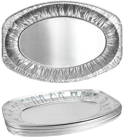 Clarina Mittlere Aluminiumschalen 10 Stück - Perfekt für Grillen und Backen