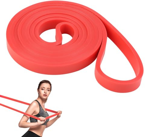 Klimmzugbänder, Widerstandsbänder, Gummi, strapazierfähig, Schlaufenband, Übungsband für Dehnung, Mobilität, Muskelaufbau, Calisthenics, Powerlifting, Yoga, Fitness, Unisex, Rot