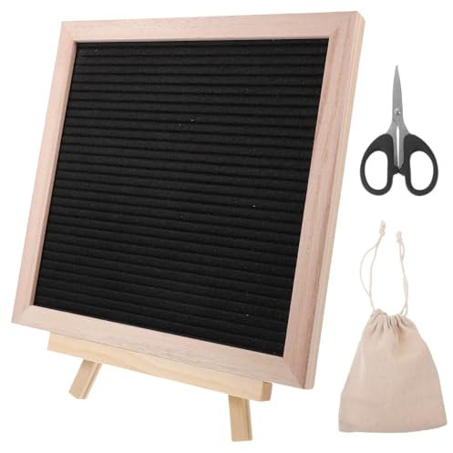 DIYEAH Letterboard Mit Holzrahmen Und Easel Ständer Wiederverwendbares Filz-message Board Mit Buchstaben Partys Dekoration Schule Und Kreativem Basteln Stabile Aufstellfläche Praktisch Un