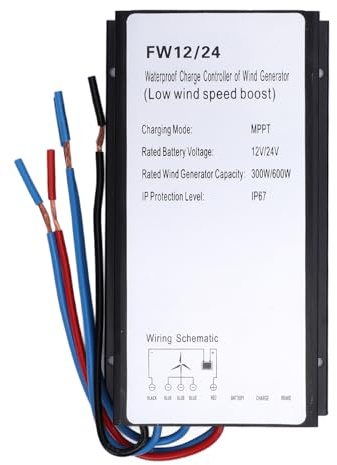 Controlador de carga de turbina eólica CHEOTIME MPPT 12V 24V 300W 600W regulador de turbina aerogeneradora IP67 resistente al agua