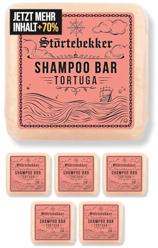 Störtebekker® Premium Shampoo Bar Tortuga (6x) - Festes Shampoo Herren & Damen - 3in1 Duschseife Männer für Haare, Kopfhaut & Bart - Feuchtigkeitsshampoo - vegan, handgefertigt - 6x100g