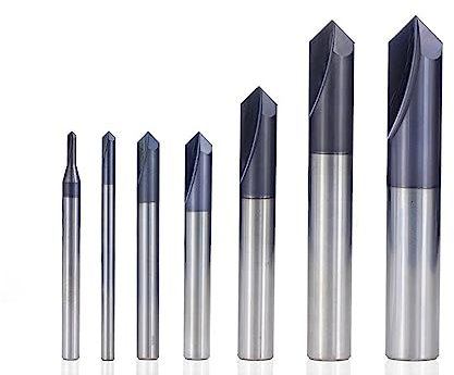 90 Degrees Chamfer End Mill 2-12mm Carbide End Mill Chamfer Router Bit 2 Flute Chamfer Cutter CNC Machine Milling Cutter(5pcs,3x4x50L)