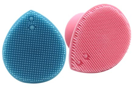 COLLBATH 2 Stück-pack Silikon Gesichtsreinigungsbürste für Babys Manuell Weich Leicht zu Halten für Reinigung und Kopfhautmassage