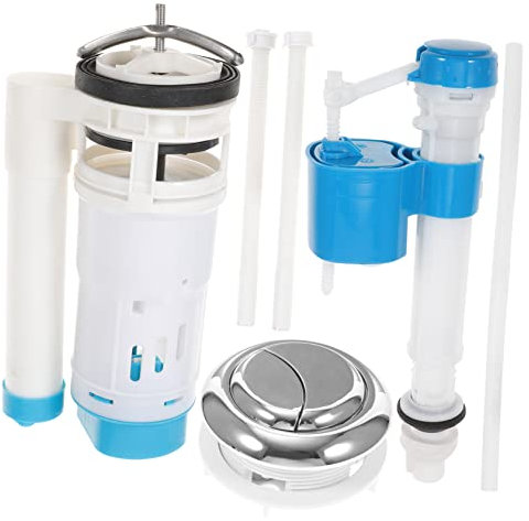 SHINEOFI Float Valve Toilet Tank Replacement Kit Automatic Flusher Dual Control Valve for Water Tank Easy Installation for Toilet Cistern Parts