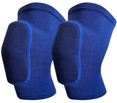 Supporto per il ginocchio 1 paio di ginocchiere sportive ispessite in spugna, ginocchiere in rilievo, supporto for esercizi di danza fitness, proteggono la protezione del ginocchio(Blue,S for 4-7years