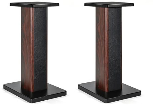FREEAMG 2er-Pack Holz-Lautsprecherständer mit Sand Füllbarer Design, Boxenständer Holz für Satelliten Regallautsprecher, Tragkraft bis zu 50 KG, Bodenlautsprecherständer (70CM)