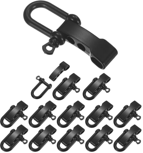TIXIPEM Paracord Bracelet Shackle Buckle - Adjustable Metal U Bow Shackle Use for Survival Bracelet Belt & Outdoor Rope - Screw Pin Anchor Buckles