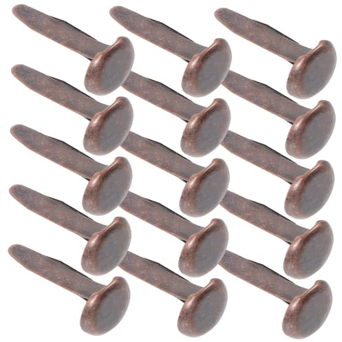 Ipetboom 50pezzi Fermacampioni in Metallo Mini per Scrapbooking Lavori Artigianali Fai da Te Fissaggio Decorazione Archiviazione Biglietti Creazione