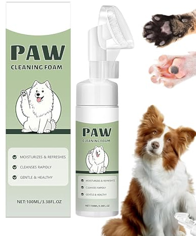 Genérico Nettoyant pour Pattes Produits de Nettoyage Naturel pour Animaux de Compagnie Bouteille 100 ML Mousse Chat Chiens et Chats Toutes Les Tailles, Usage Domestique extérieur
