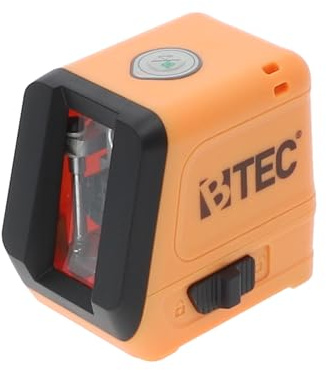 BTEC Kreuzlinienlaser MK301 – grüner Laser mit 15 m Reichweite, selbstnivellierend ±3,5°, IP55, präzise Ausrichtung für Fliesen & Bodenarbeiten, inkl. Tasche & Batterien