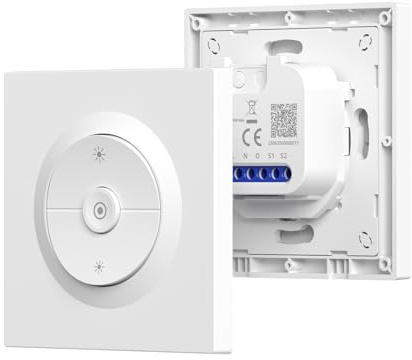 SONOFF Fusion, Orb-DIM(MINI-DIM-E), Matter Smart Dimmer Switch, 2.4GHz WiFi, Neutral Wire Required, for Dimmable LED/Incandescent/Halogen Lamps, Compatible with Siri, Amazon Alexa & Google Assistant