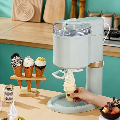Machine À Glace, Sorbetière Automatique De 1 Litre Pour La Maison, Avec Cuve Intérieure En Acier Inoxydable, Idéale Pour Préparer Des Glaces Et Sorbets Maison, Pour Bars, Cafés