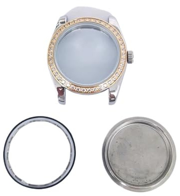 NLNKDTDPAK 36 mm/39 mm Oyster klockfodral med safirkristall i rostfritt stål baksida Modifierade klocktillbehör Passar for NH35/NH36/4R Movemrnt(Gold A,Case size 36mm)