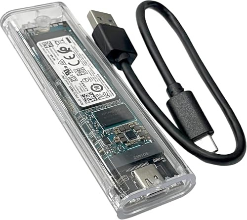 Disco Duro Externo de estado sólido SSD tipo M.2 Slim ultraligero de 32GB con cable USB 3.1 Tipo-C a USB estándar para ordenador Portátil Televisión PC Desktop Laptop y Consola 500MB/s 51CH043R_32GB