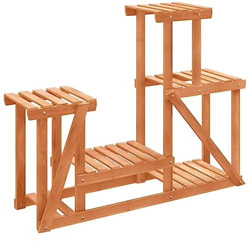 SKTQYQO Portafiori in Legno Massello di Abete 90x25x73,5 cm